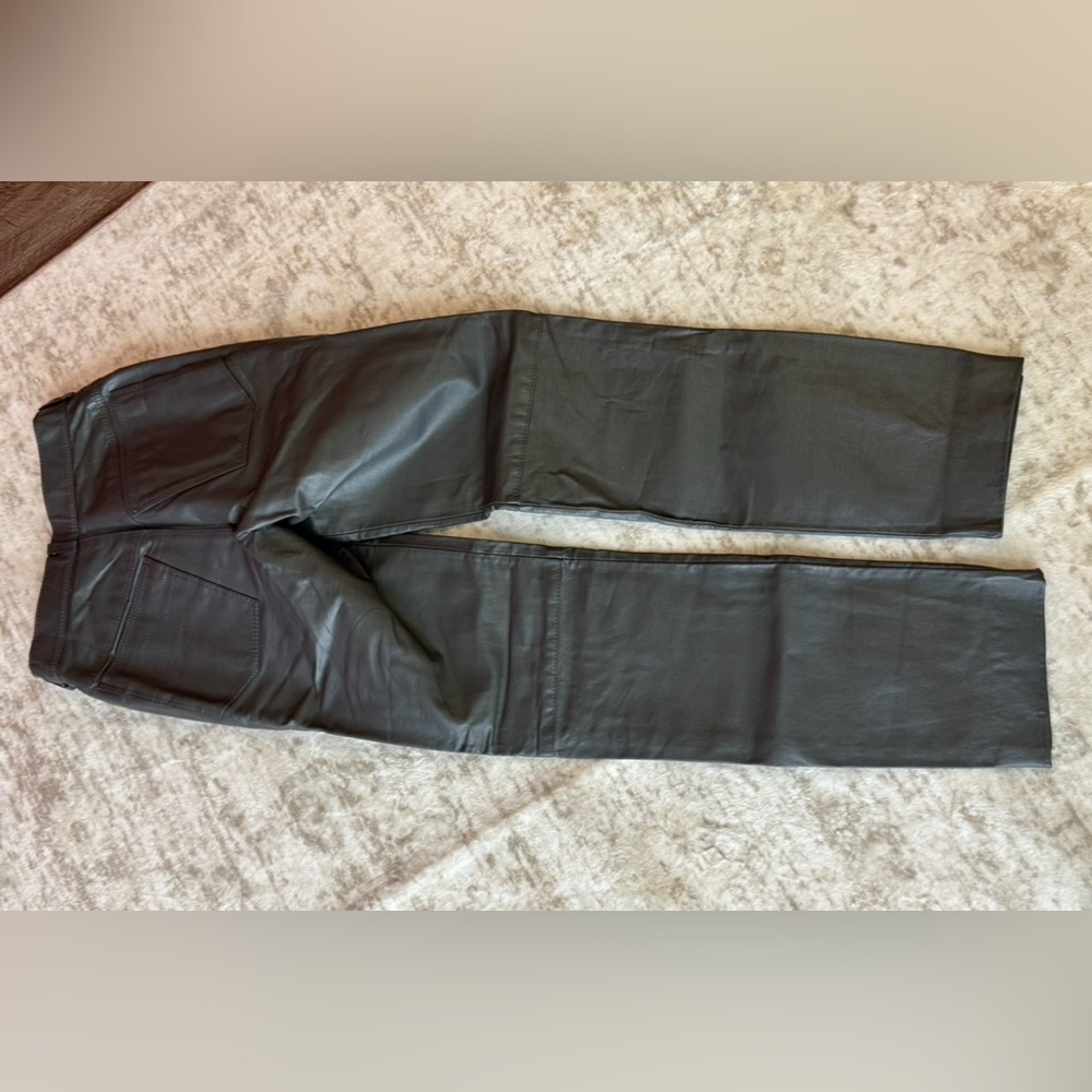 Oleg Cassini vintage 1980s High-Waisted Leather Pants - Picture 2 of 6